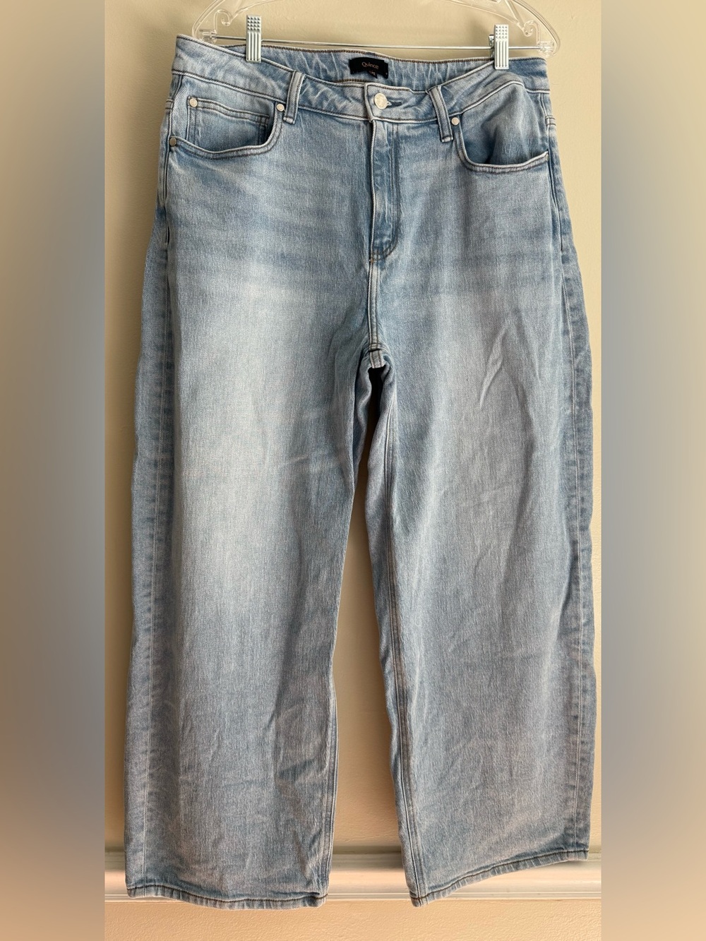 Quince Bella Stretch Barrel Cool Blue Wide-Leg Jeans size32 - Picture 5 of 14